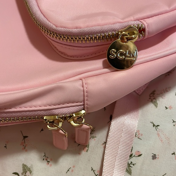 Stoney Clover Lane Flamingo Pink backpack with letter “C” iron on - Picture 8 of 9